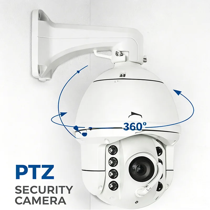High Speed Dome PTZ Camera 120m IR Range CMOS Sensor Motion Detection Cloud Storage Outdoor Use 1 Year Warranty