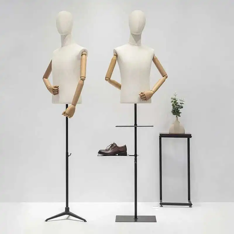 韓国語版男性ハーフレングスマネキン衣料品店のウィンドウ全身マネキンディスプレイスタンドモデル小道具女性マネキン