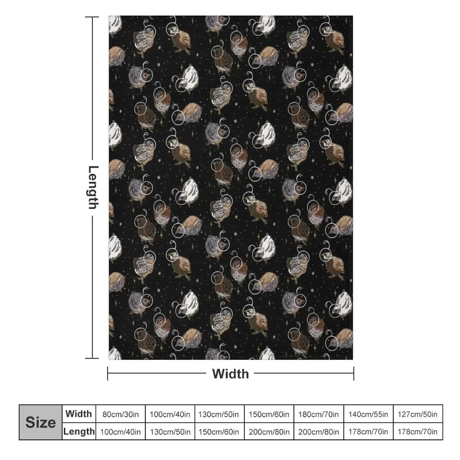 Space Quail Pattern Throw Blanket Luxury Luxury Designer Decorative Sofas blankets ands Blankets