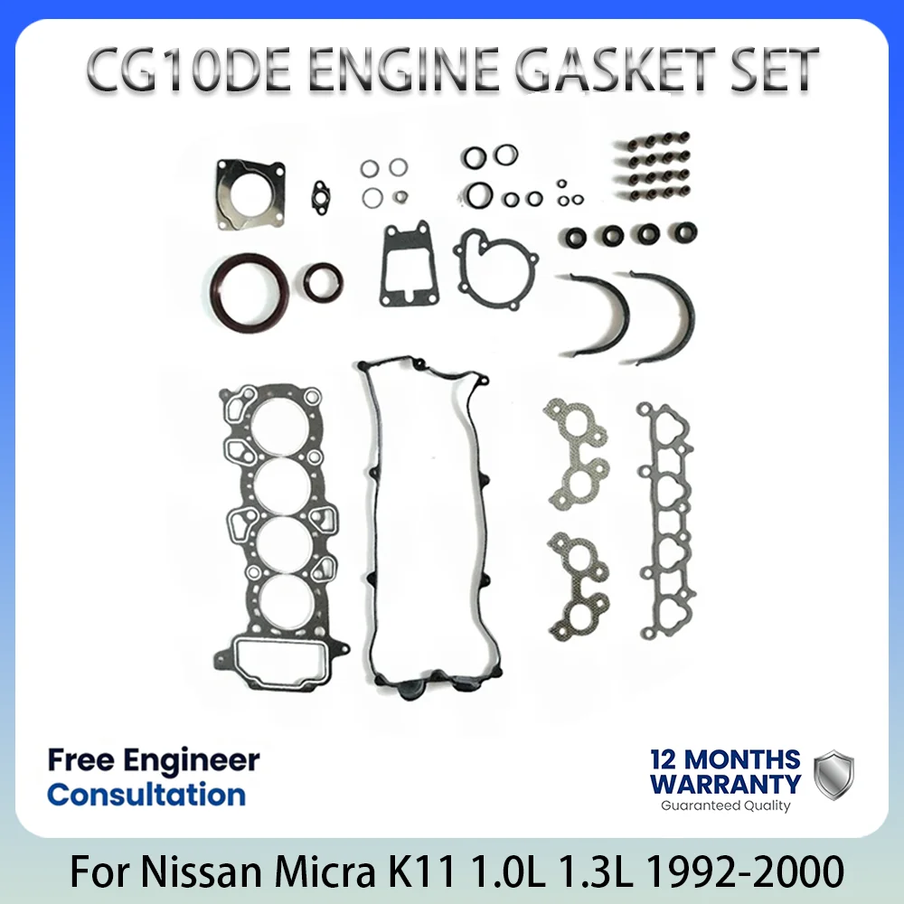 ENGINE GASKET SET For Nissan Micra K11 Cube Z10 1.0L 1.3L 1.0 1.3 L T L4 GAS 1992-2000 10101-41B25 CG10DE CG13DE
