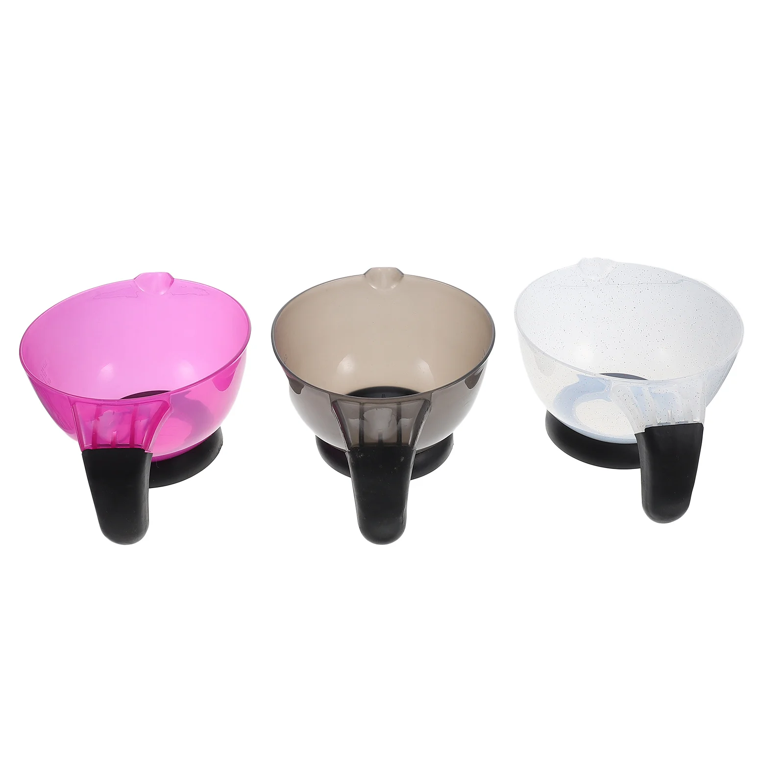 3Pcs Professional Hair Dyeing Bowls Sturdy Reusable Plastic Color Mixing Tint Bowl for Salon Use Hair Dye Bowl - Image 3