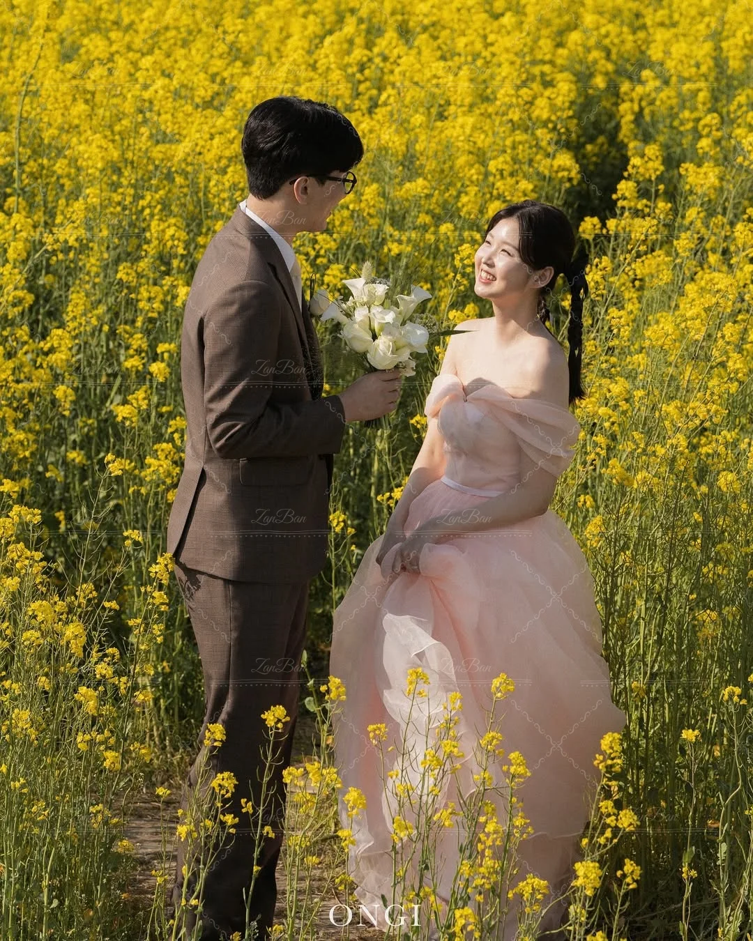 ZanBan Elegant Pink A-Line Wedding Party Dresses Off Shoulder Evening Dress Korea Photo Shoot Bridal Reception Gown Customized