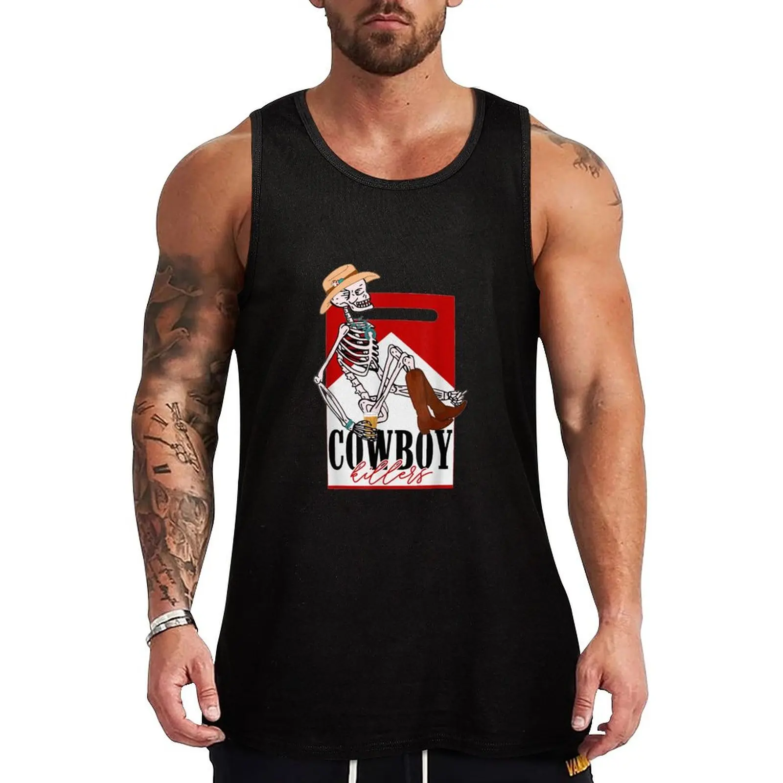 

Western Southern Cowboy Killer Cowgirl Rodeo Girl Tank Top Male vest anime clothes running shirt underwear Vests