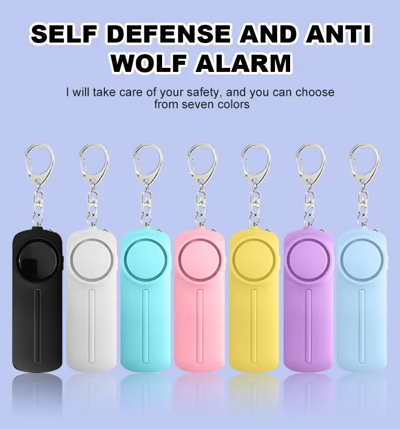 WSDCAM 130dB Personal Security Alarm  Anti Attack Emergency Alarm Portable Personal Safety Alarm with Keychain For Kids ,Women