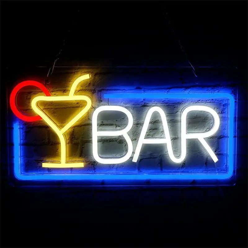 Bar LED-neonreclames Cocktail Bier Koffieverlichting Muurdecoratie Bar Club Winkel Winkel Feest Aangepast bord Drinken Drinken Cafe Winkel OPEN