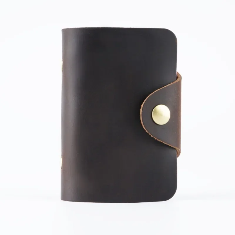 Real Leather Card Holder for Men Multiple 20 Cards Slots Business Style Unisex Credit Card Case Genuine leather ID Holder