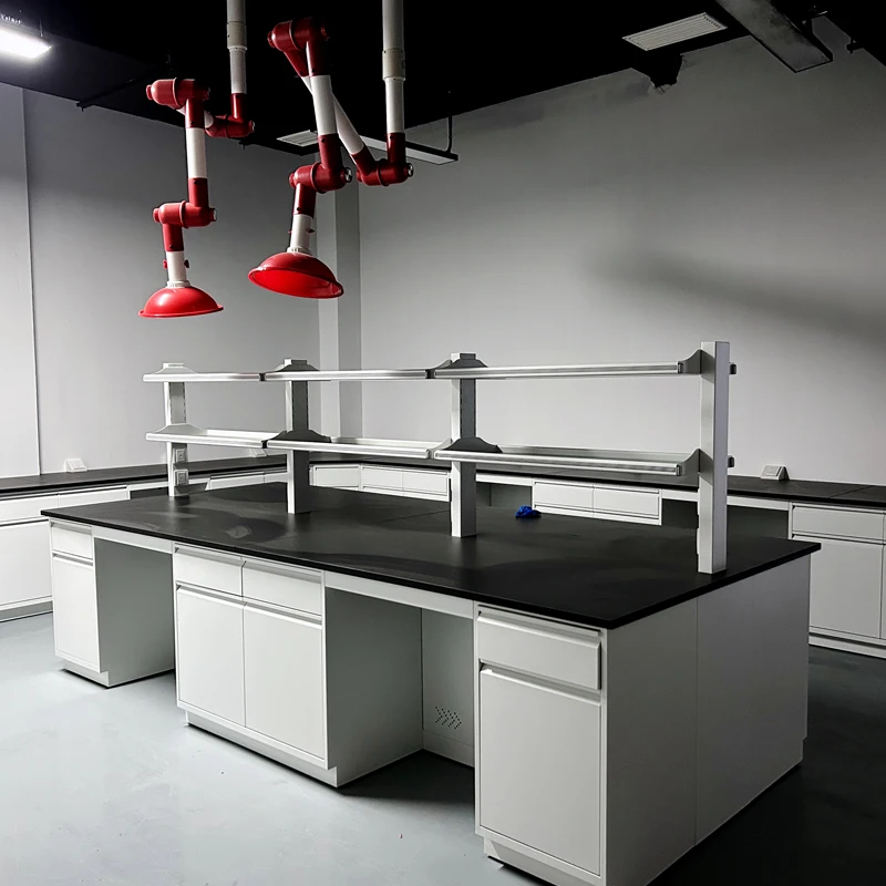 High Quality Modern Cold-Rolled Steel Lab Table With Phenolic Surface For Hospital & School Use | Best Price OEM Accepted