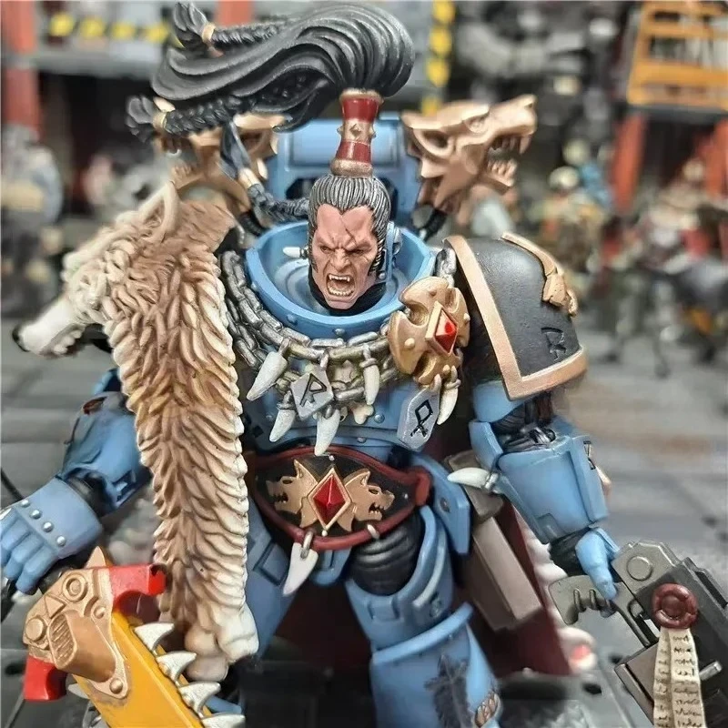 【W magazynie】JOYTOY oryginalna figurka 1/18 Space Wolf Ragnar Blackmane seria Anime Model wojskowy zabawka kolekcja prezentów