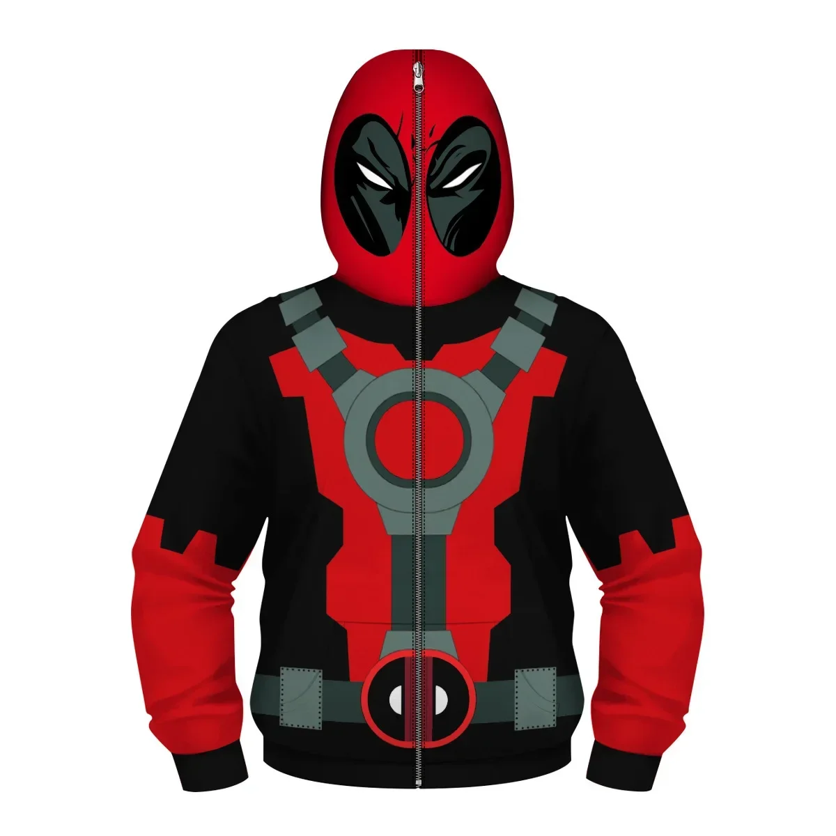 Kids Avengers Superhero Spiderman Hoodie Miles Morales 3D Zipper Sweatshirt Iron Man Jacket Boys Girls Anime Cosplay Costume