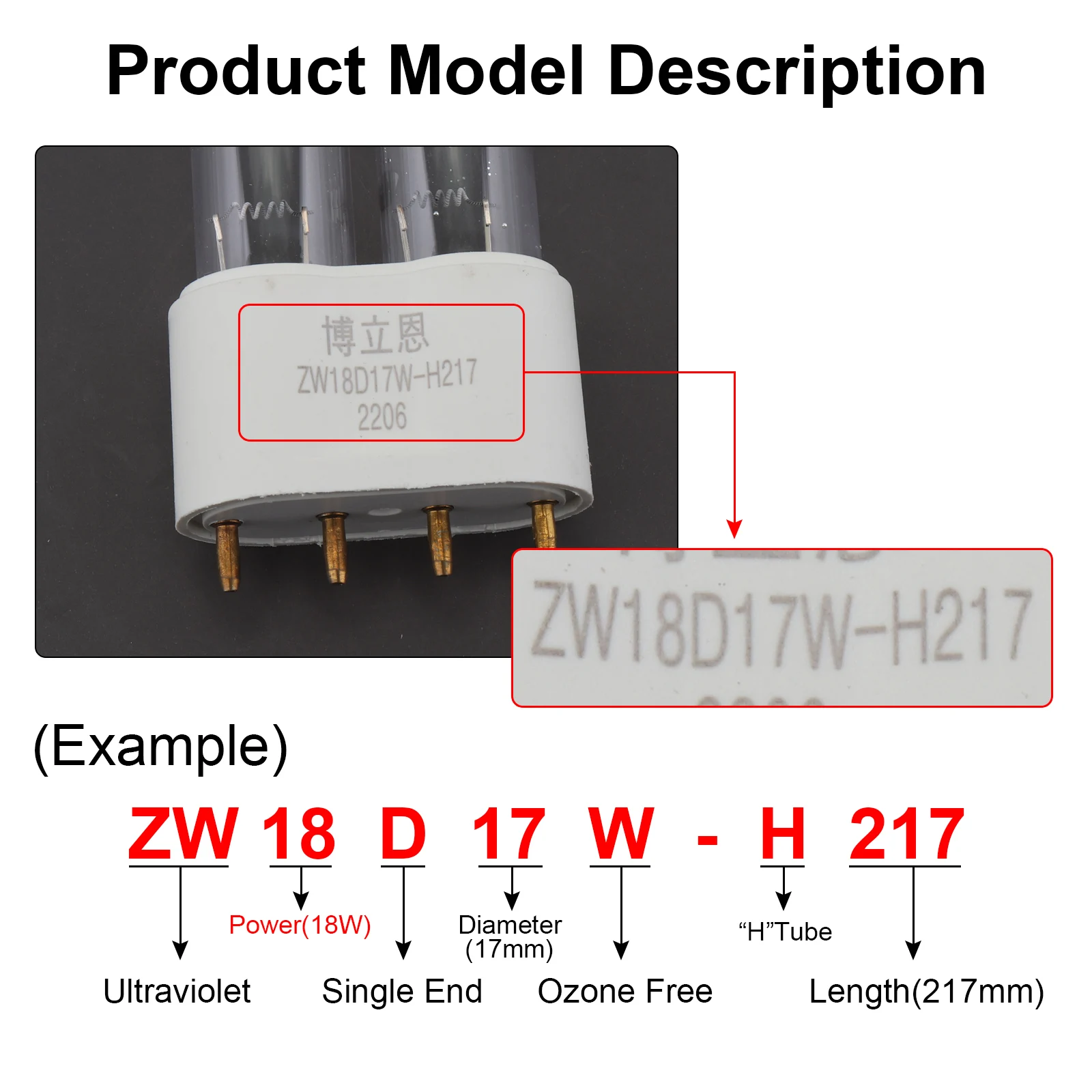 2G11 UV Tube Light 4-Pin Ultraviolet Lamp 18W 24W 36W 40W 55W UVC Lamp Purification for Living Room