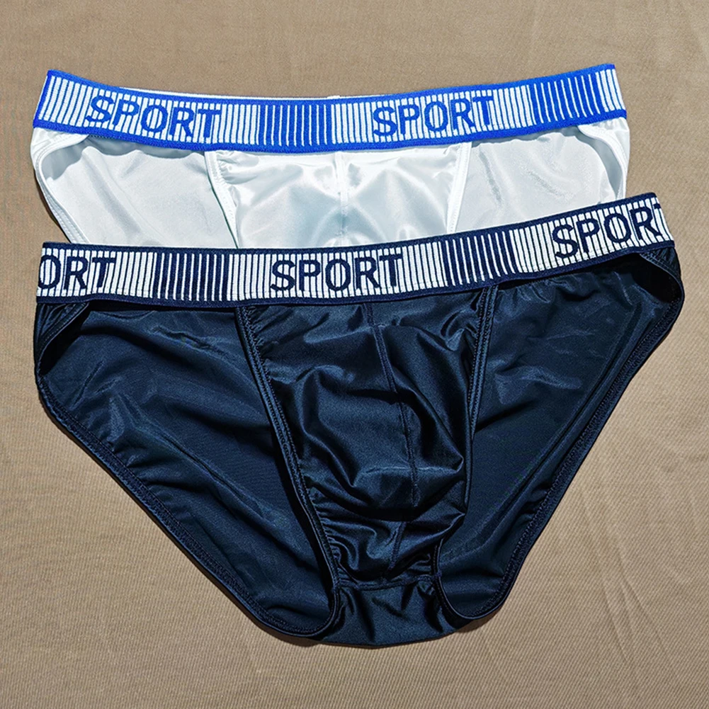 1 قطعة الرجال الرياضة الموضة عالية قطع ملخصات مريحة الانتفاخ الحقيبة الملابس الداخلية الحميمة السلس حريري مثير سراويل للرجل