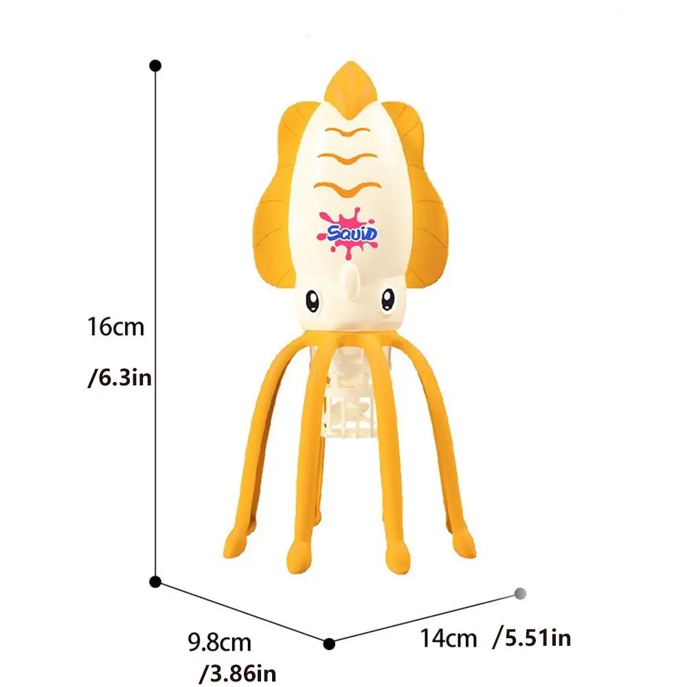 시뮬레이션 디자인 전기 오징어 배터리 작동 물놀이 만화 스타일 오징어 인터랙티브 수영 장난감