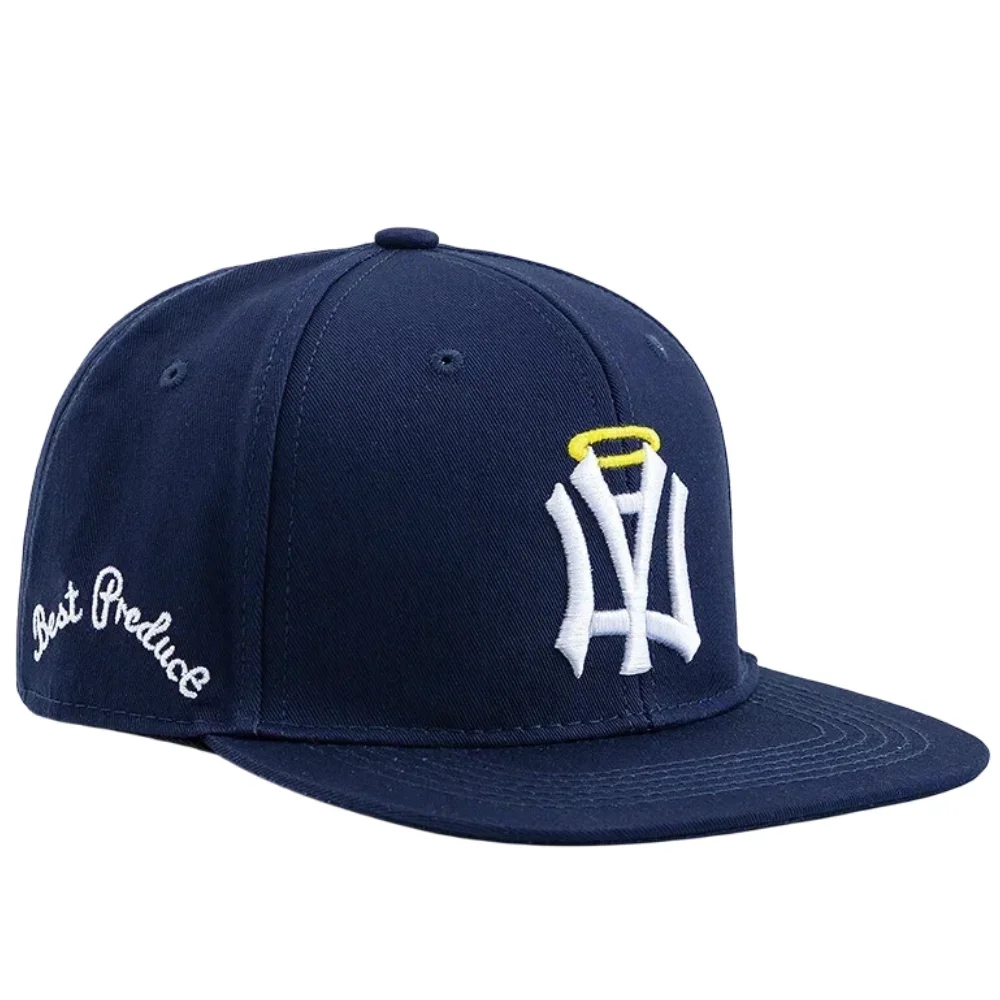 Heißer Verkauf: Unisex Flat-Bill-Snapback-Cap mit NA-Buchstaben und Flügel-Stickerei – Lässige Outdoor-Trend-Baseballkappe für Herren und Damen – Detail 4