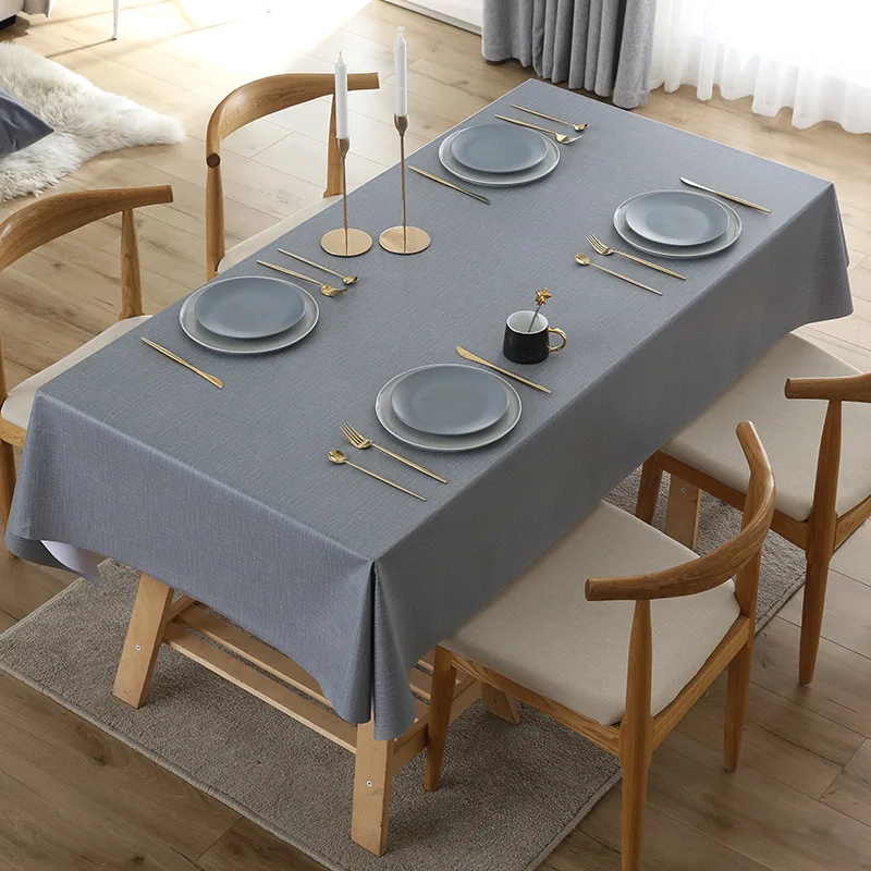 Simple table cloth waterproof, oil-proof and scald-free