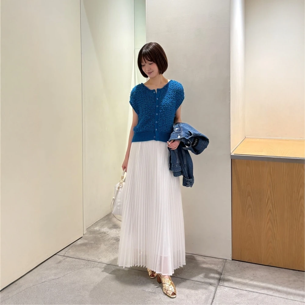 

Элегантная плиссированная юбка Torowee с высокой талией из полиэстера, повседневный стиль, стандартный крой, лето 2025, женская мода