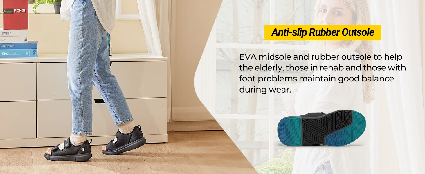 Fitville Damen-Sandalen, Sommer-Strandschuhe mit breiter Zehenbox für Damen, bequeme Flip-Flops in großen Größen mit Fußgewölbestütze – Detail 5
