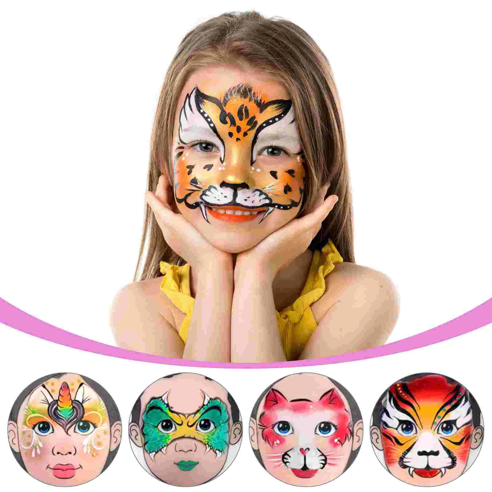 2 Pcs Makeup Practice Board Training Face Painting Model Plastic Real Person Painted for Starter