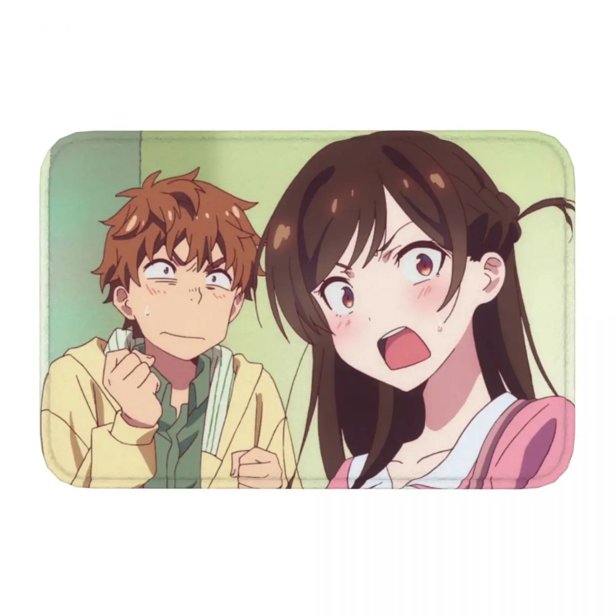 Japanese anime Rent-A-Girlfriend Non-slip Doormat Bath Mat Mizuhara Chizuru Was Shocked Hallway Carpet Entrance Door Rug Bedroom