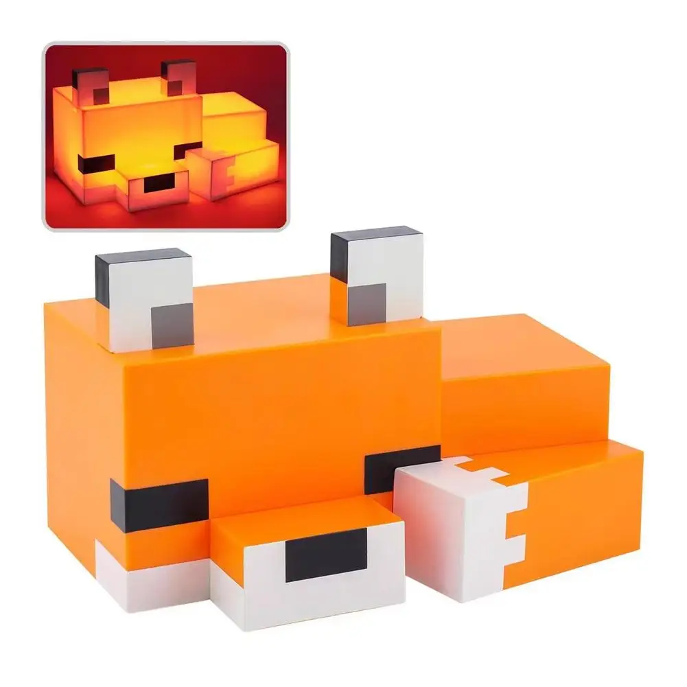 مصباح ليلي لطيف على شكل ثعلب ناعم برتقالي متوهج ومصباح مكتبي لغرفة الألعاب أو غرفة نوم الأطفال