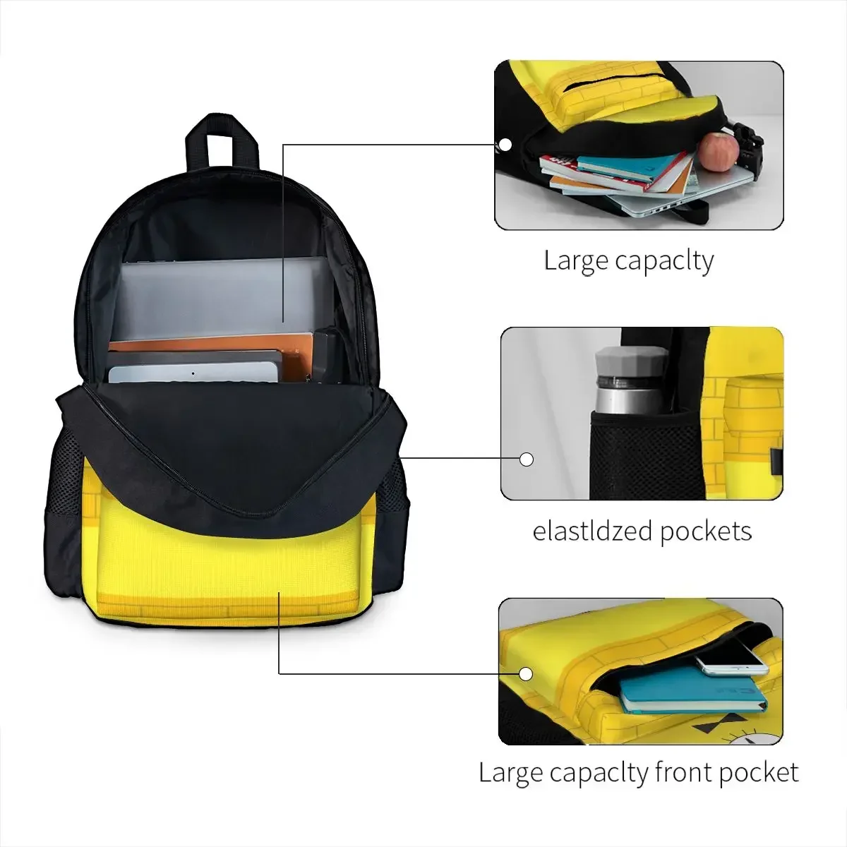 Bill Cipher - Flat Backpacks Boys Girls Bookbag Children School Bags Cartoon Kids Rucksack Travel Rucksack Shoulder Bag