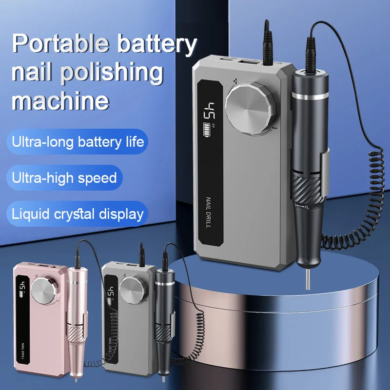 45000RPM Professional Electric Nail Drill Low-noise Nail Polishing Machine High-speed Nail File Portable Nail Tool