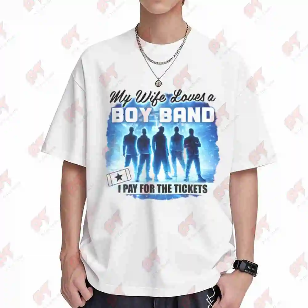 Boy Band Tickets Humor Concert Fan Short Sleeve Tee 100% Cotton T-Shirt
