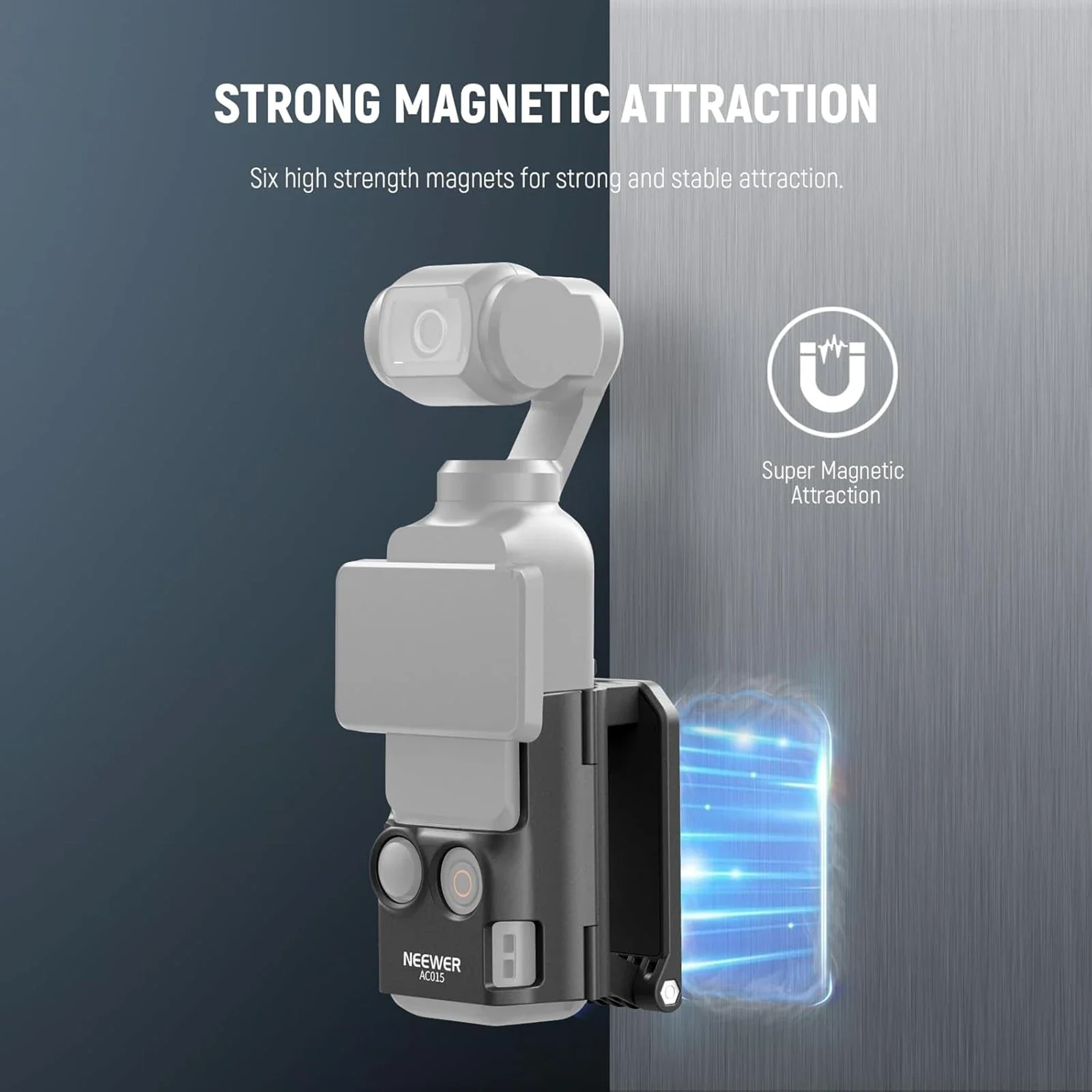 

Магнитное крепление NEEWER Basics для DJI Osmo Pocket 3 180, регулируемый держатель для камеры, многофункциональный адаптер расширения