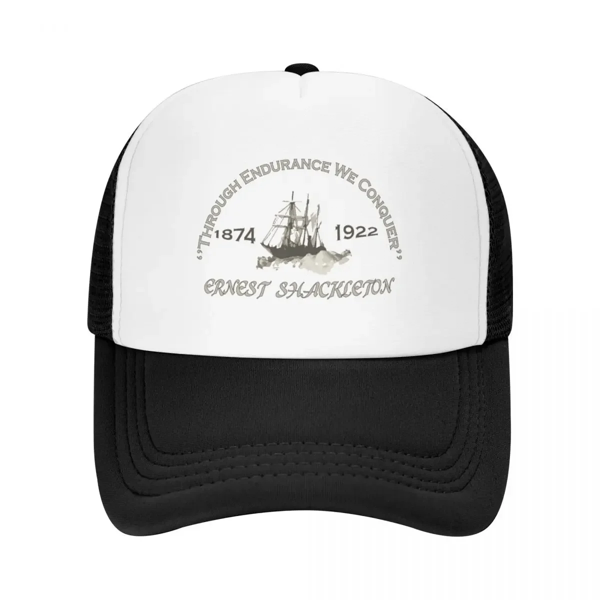 Through Endurance We Conquer - Sir Ernest Shackleton Baseball Cap Fluffy Hat Sunhat Golf Women Men's