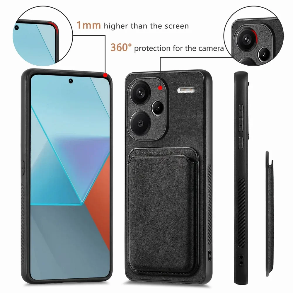 Per Xiaomi Redmi Note 13 Pro Plus 5G custodia 2 in1 Cover posteriore staccabile Leaher per Redmi Note 12 Turbo 12S 11S 10S 11 13 Pro + Etui