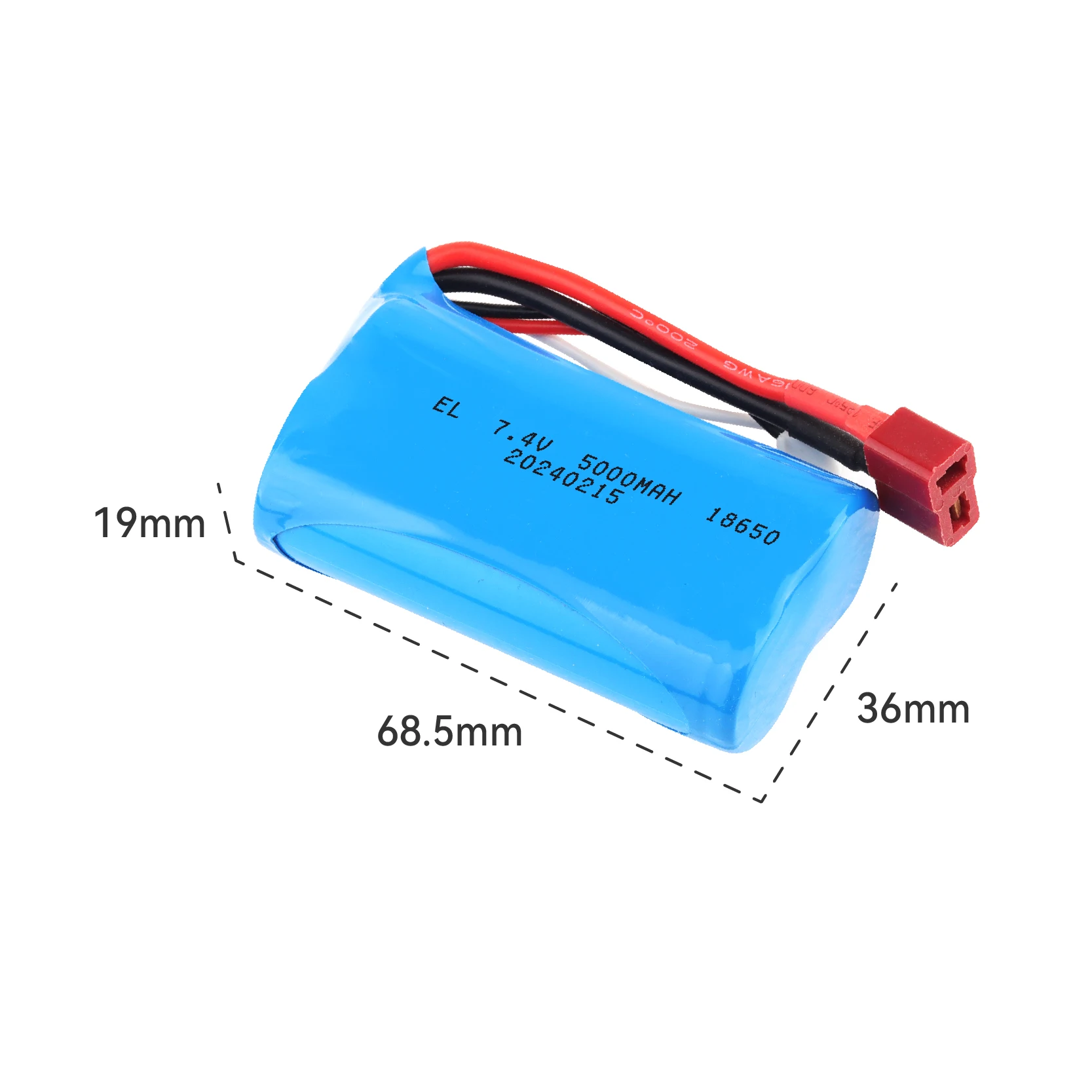 5000mAh 18650 Li-ion Battery with T plug for SCY-16101 16102 16103 SCY-16201 SCY-16301 RC/Q46 Q39 7.4v Battery parts