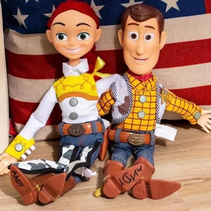 New In Stock Toy Story Jessie Pull String Talking Action Figure Collectible Plush Doll Desktop Display Decor Gift For Fans