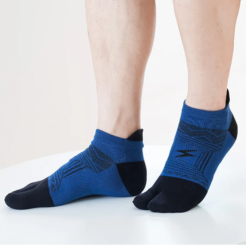 Bright Document Tabi-Chaussettes de sport en pur coton pour hommes et femmes, 2 chaussettes Parker courtes, optique, sabots d\'intérieur, Hallux