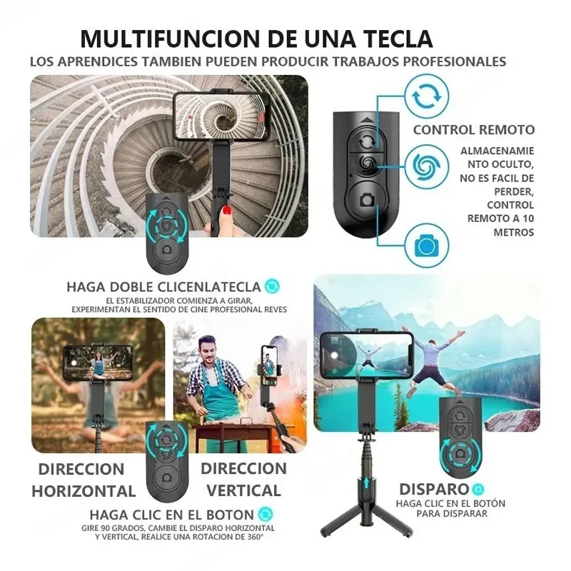 Imagem -04 - Xiaomi-estabilizador de Cardan Portátil Versátil Selfie Stick Mini Portátil Tripé Retrátil com Luz de Preenchimento Bluetooth sem Fio