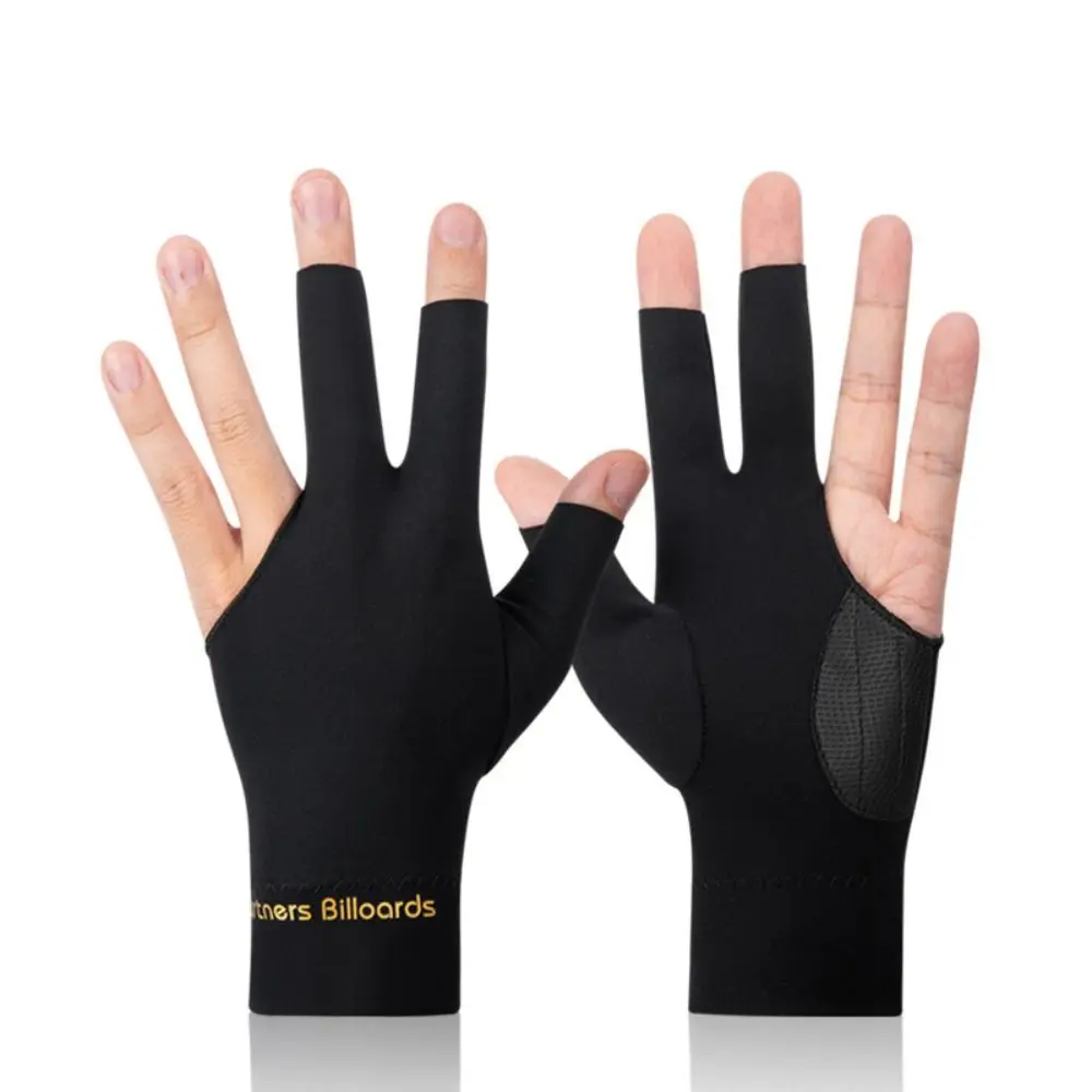 

Durable Three Fingers Billiard Glove Anti-slip Breathable Snooker Glove Fitness Accessories Elastic Billiard Training Glove