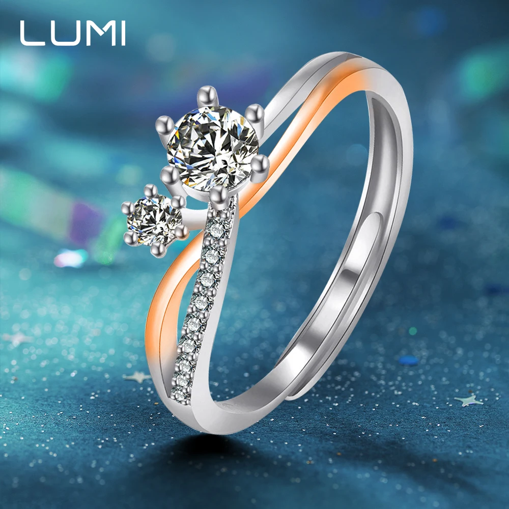 

D Color VVS1 Women's Moissanite Star Orbit Design Ring | S925 Sterling Silver RingWedding Band Eternal Promise