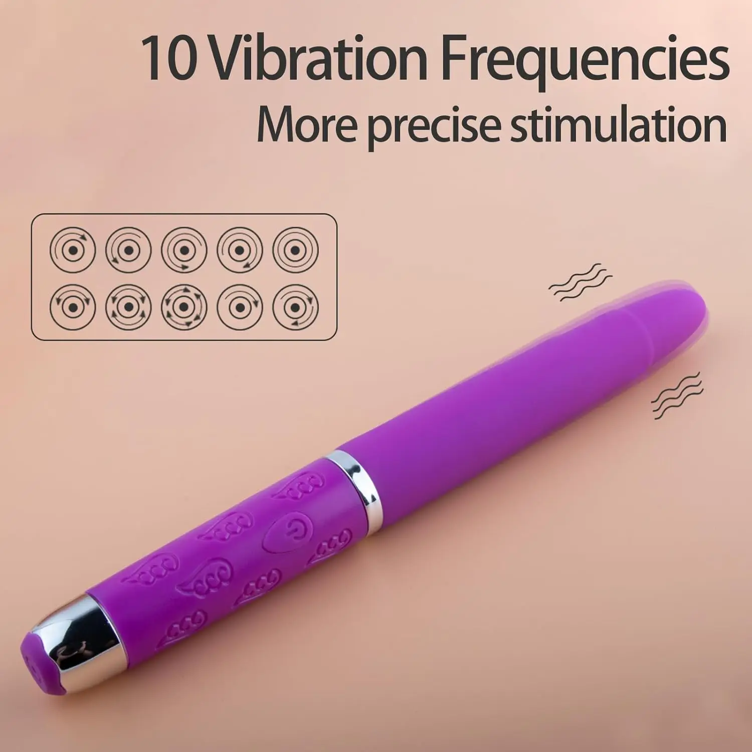 قلم تدليك سعيد للنساء، هزاز الحلمة، محفز البظر، هزاز، هزاز رصاصة، هزاز جي سبوت، قوة 10 ترددات #2