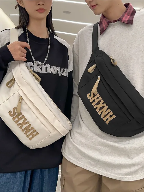 ユニセックス-ストリートスタイル-大容量-防水-スポーツバッグ-クロスボディ-チェストバッグ-カジュアル-ファッション-オックスフォード生地-ショルダーバッグ