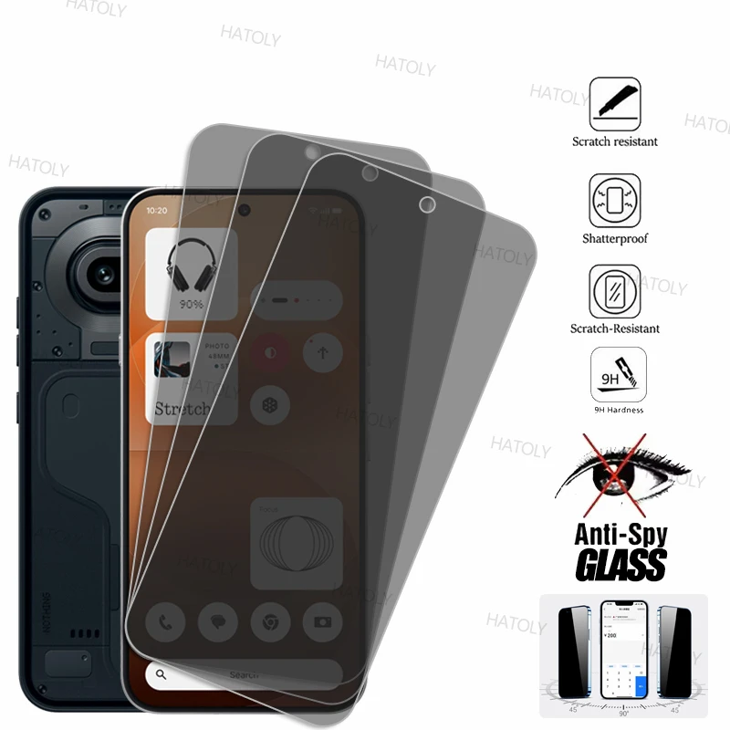 

Защитное стекло для Nothing Phone 4a (3/2/1 шт.), антишпионское, закаленное, для конфиденциальности.