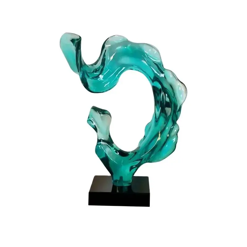 Modern creative home living room entrance ornaments transparent resin spray sculpture hotel model room decorative art