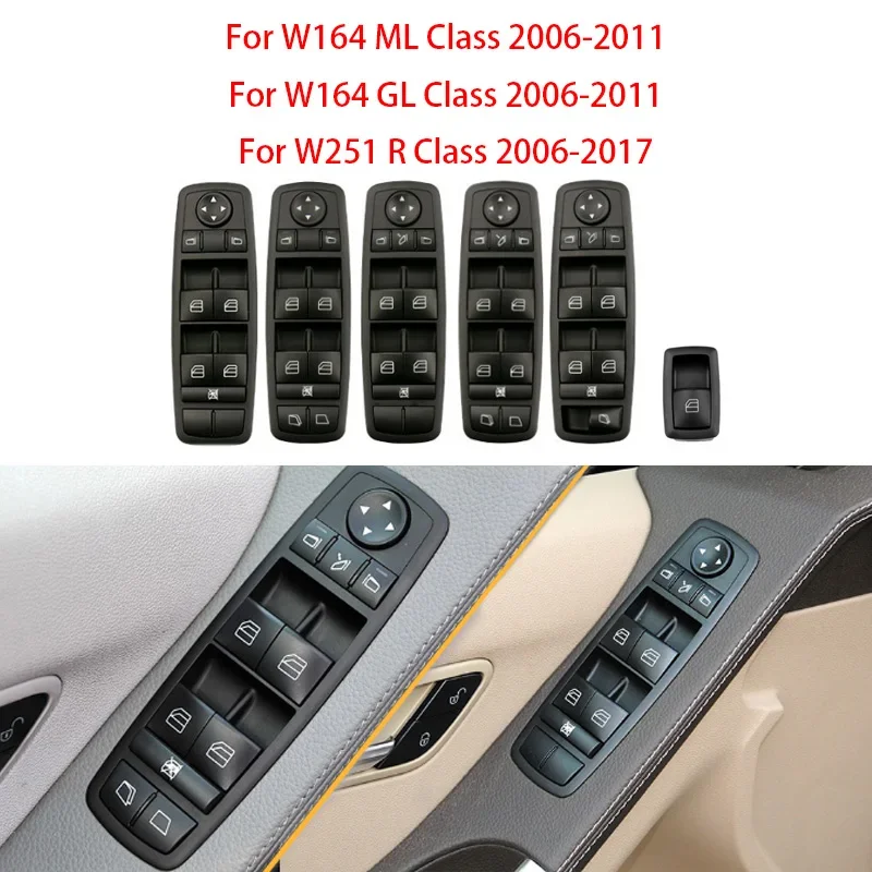 

For Mercedes W164 W251 Window Master Power Switch For Benz GL ML R Class Car Window Glass Lift Control Switch 2518300590