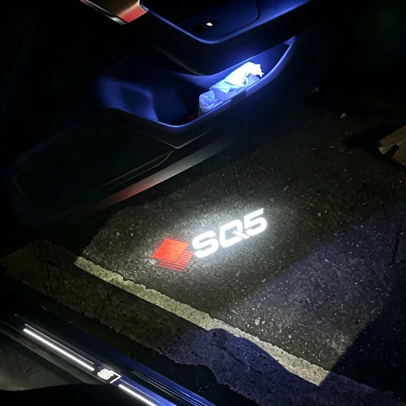 2 Stück Auto-Tür-LED-Willkommensleuchte, Geisterschatten-Lampe, Projektor-Zubehör für SQ5 2012-2023 2018 2019 2020 2021 2022 2017 – Detail 1