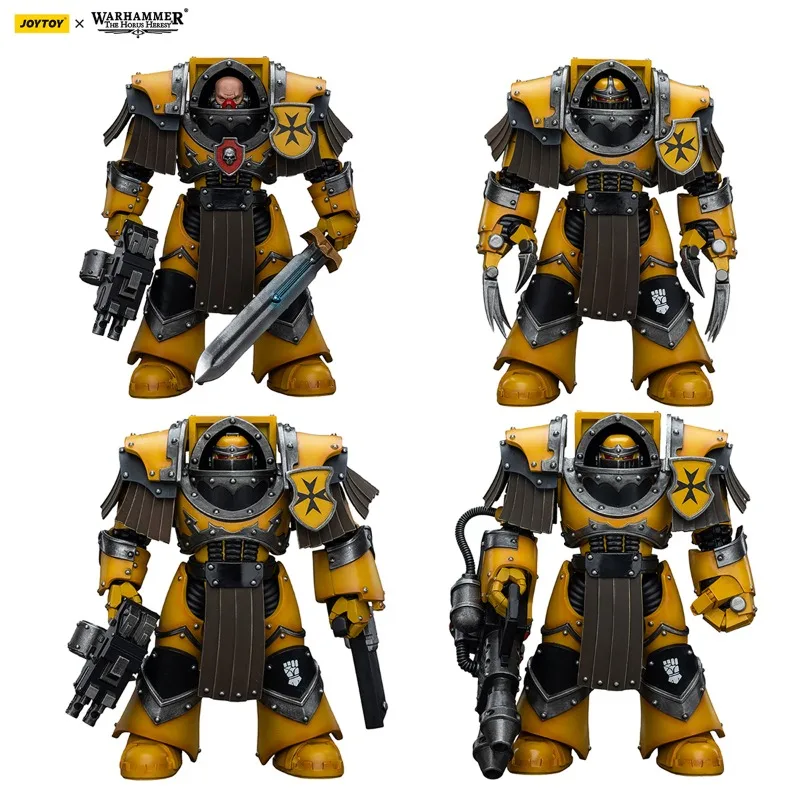 [In-Stock]JOYTOY 1/18 Action Figure Warhammer 40K Mecha Imperial Fists Legion Cataphractii Terminator Squad Model Toys Boy Gift