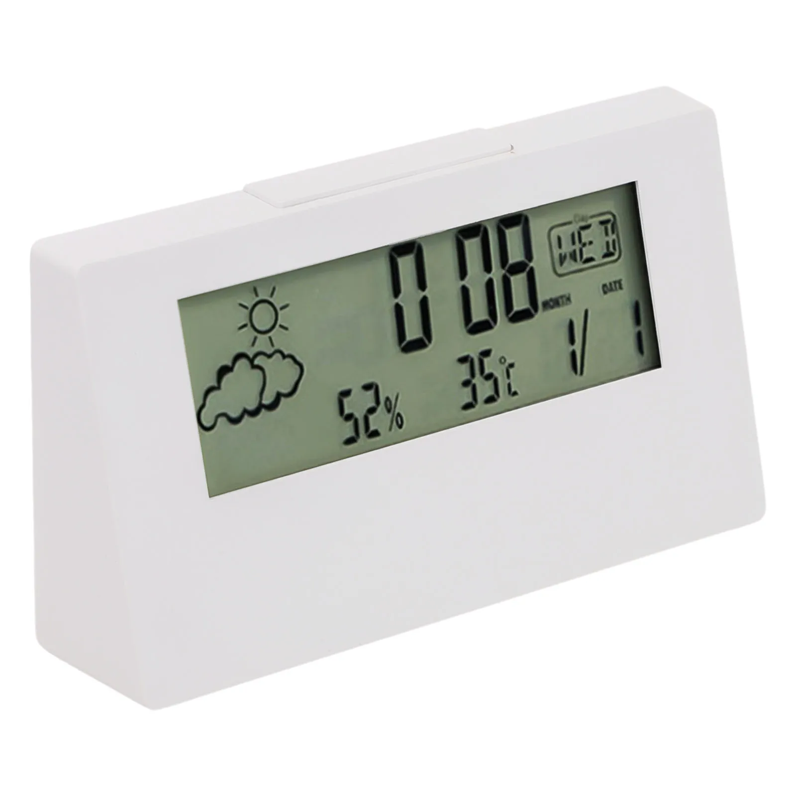 Black With Night Light Alarm Clock With Night Light Luminous Alarm Clock Humidity Accuracy - 5 Humidity Sensor