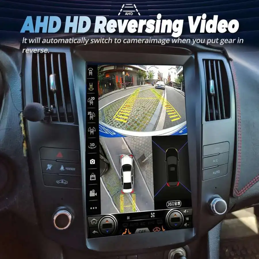 12.1 بوصة 256 جيجابايت راديو السيارة أندرويد 15 شاشة نظام تحديد المواقع لكزس RX330 RX350 2004 2006 2007 تويوتا هارير تسلا مشغل فيديو الوسائط المتعددة