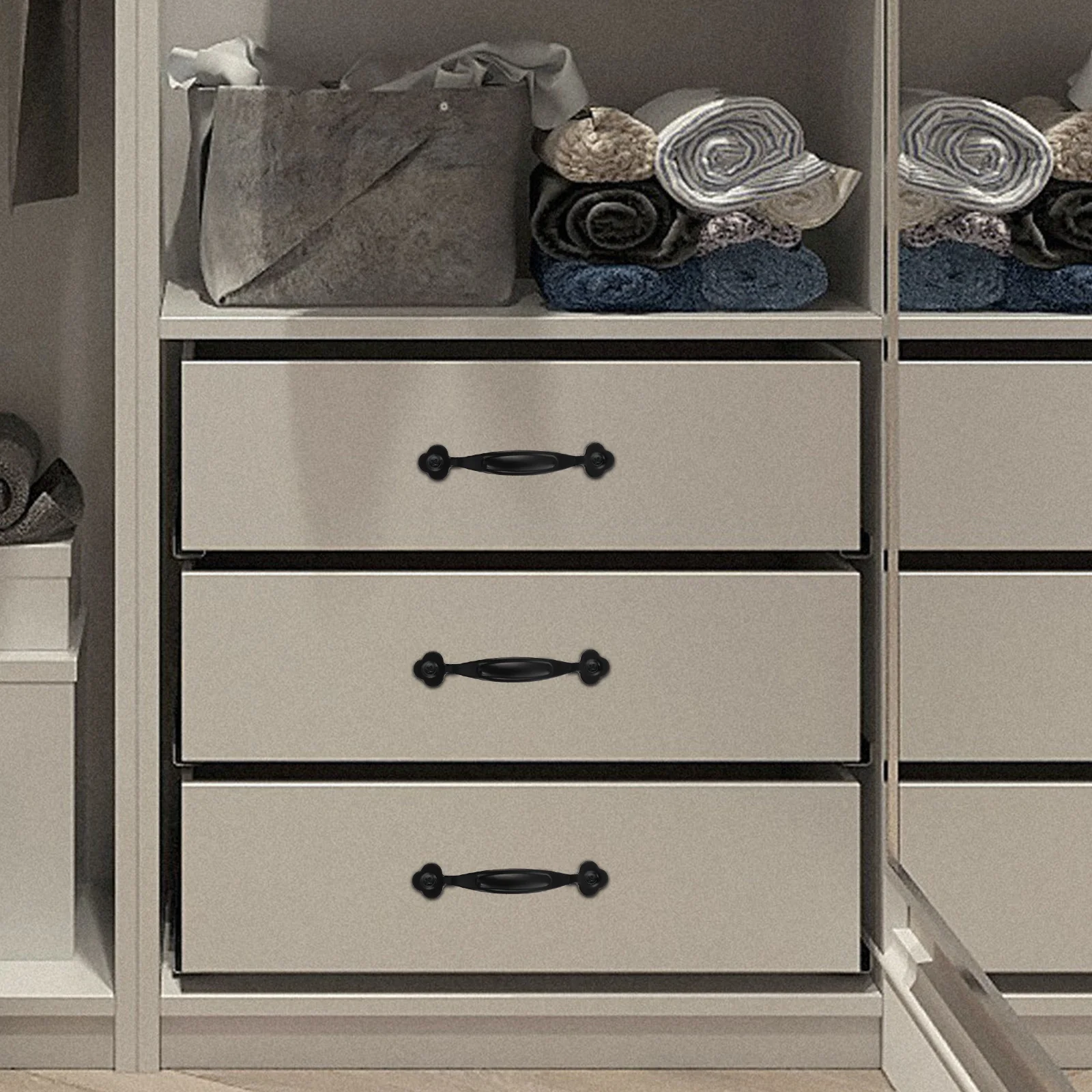 

12Pcs Wardrobe Handles Zinc Alloy Durable Drawer Pulls Vintage Style Cabinet Door Knobs Retro Furniture Hardware