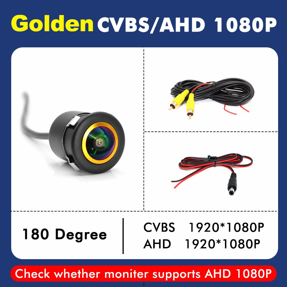18,5mm AHD 1080P 720P CVBS CCD Auto-Rückfahrkamera mit DIP-Schalter, Fischaugen-Objektiv, Nachtsicht, Wasserdichte Einparkhilfe-Kamera – Detail 18
