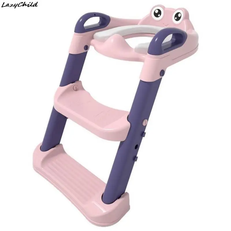 Collapsible Children\'s Toilet Ring Baby Independent Toileting Step Toilet Aids Toilet Ladder Baby Folding Potty Ladder Pvc Pu