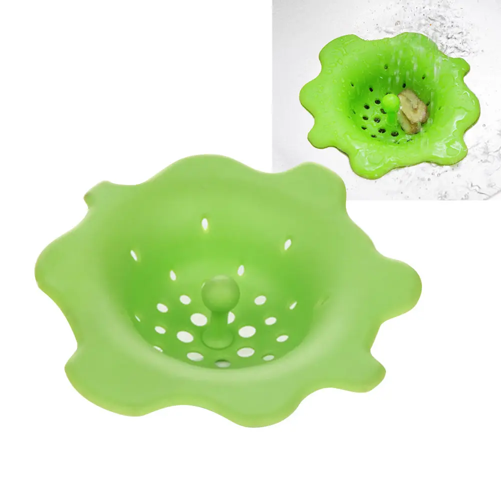 

Premium Silicone Kitchen Sink Strainer Drain Filter for Sinks Tubs Showers Laundry Basins Hair Catcher Clog Preventer Green
