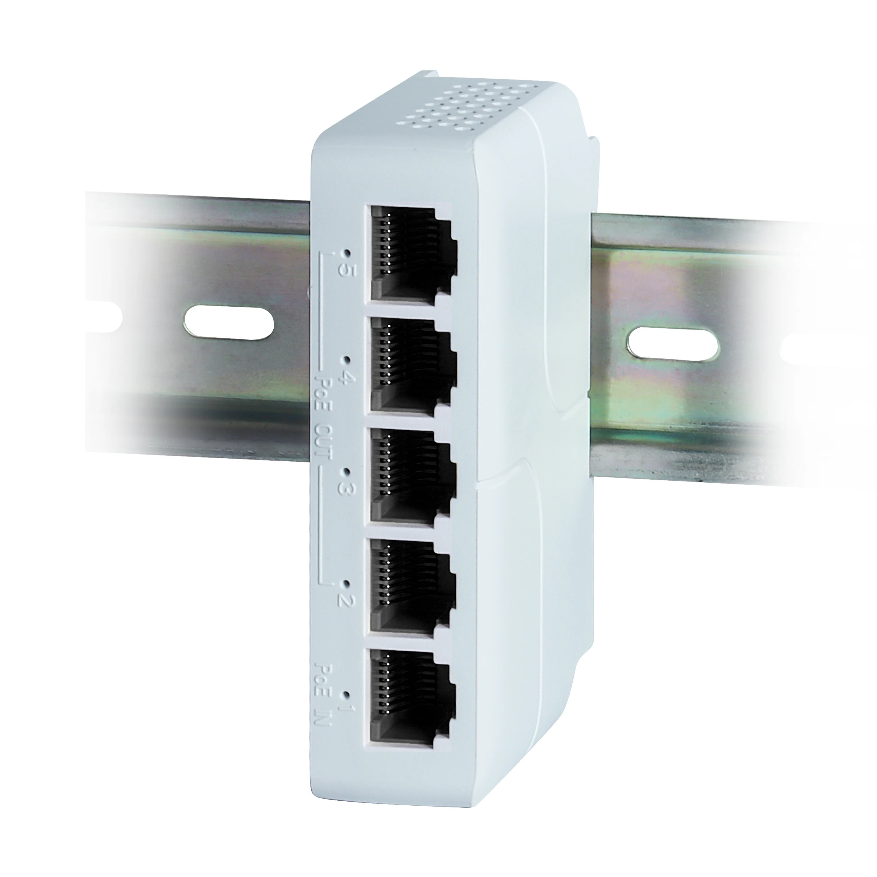 Hisee-repetidor de switch de rede, 1 + 4 portas, 100mbps, extensor poe, suporte iee802.3af/at/bt 250m, nvr