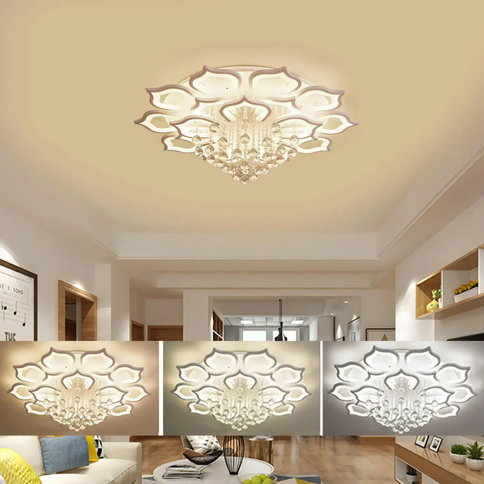 LED Ceiling Lamp 16 Arm Light Chandelier for Living Room Decoration US